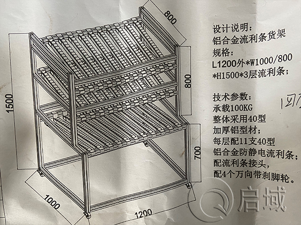 流利條貨架圖紙